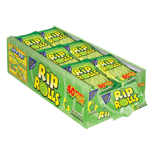 Rip Rolls Green Apple Flavor 24 Individual Packs