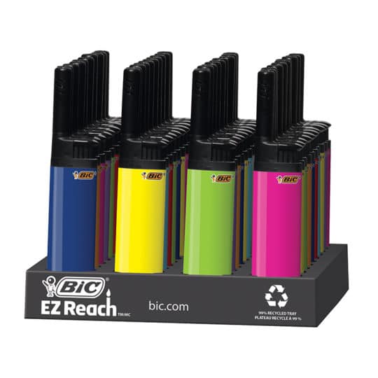 BIC EZ Reach 1.45-inch Extended Wand Lighter 40 Unit Display