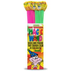 Face Twisters Magic Wand Color Changing Sour Powder 48 Count Display