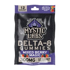 Mystic Labs Delta-8 300mg Mixed Berry Gummies 12ct Packs