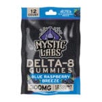 Delta-8 Blue Raspberry Breeze Gummies 300mg