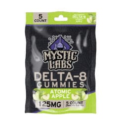 Mystic Labs Delta-8 125mg Atomic Apple Gummies 5ct Packs