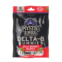 Mystic Labs Delta-8 125mg Goji Berry Burst Gummies 5ct Packs