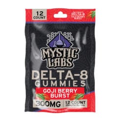 Mystic Labs Delta-8 300mg Goji Berry Burst Gummies 12ct Packs
