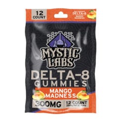 Mystic Labs Delta-8 300mg Mango Madness Gummies 12ct Packs
