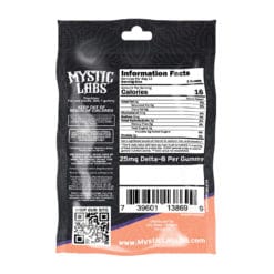 Mystic Labs 300mg Cosmic Peach Delta 8 Gummies 12ct Packs - Image 2