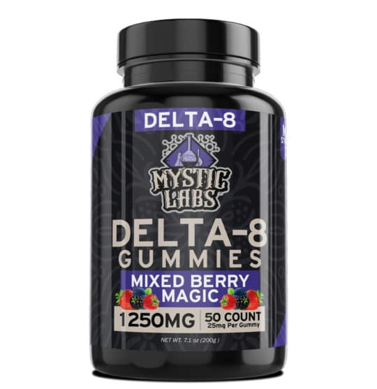 Mystic Labs Delta-8 1250mg Mixed Berry Magic Gummies 50ct Bottles