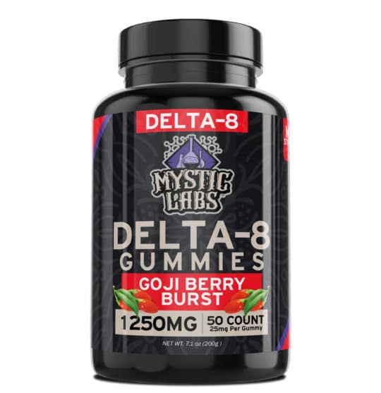 Mystic Labs Delta-8 1250mg Goji Berry Burst Gummies 50ct Bottles