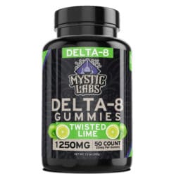 Mystic Labs Delta-8 1250mg Twisted Lime Gummies 50ct Bottles