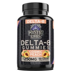 Mystic Labs Delta-8 1250mg Cosmic Peach Gummies 50ct Bottles