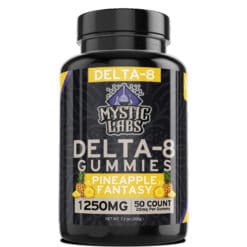 Mystic Labs Delta-8 1250mg Pineapple Fantasy Gummies 50ct Bottles