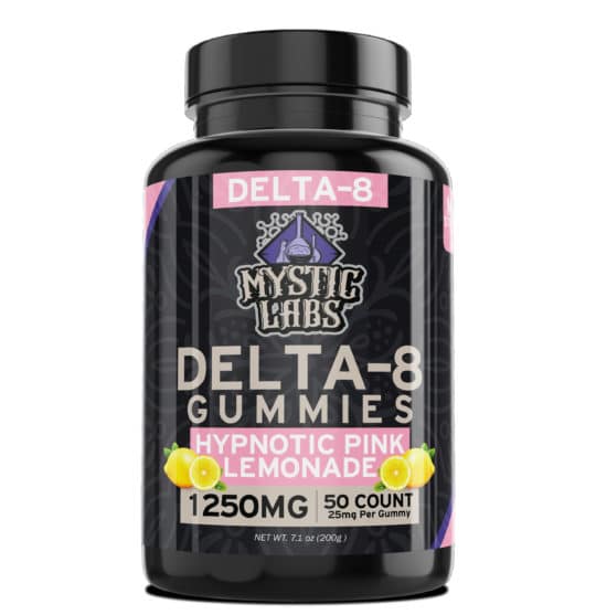 Mystic Labs Delta-8 1250mg Hypnotic Pink Lemonade Gummies 50ct Bottles