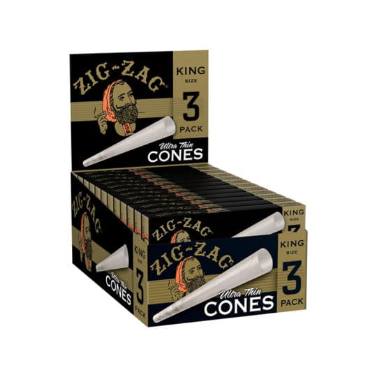 Zig Zag King Size Ultra Thin Cones 3-Pack Wholesale