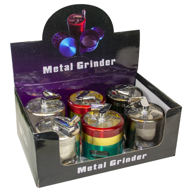 Assorted Hand Crank & Door 4Part 2.5" Herb Grinder CB Distributors