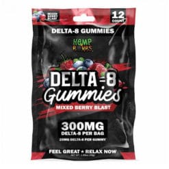 Hemp Bombs 300mg Mixed Berry Blast Delta 8 Gummies