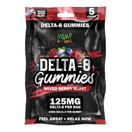 Hemp Bombs 125mg Mixed Berry Blast Delta 8 Gummies