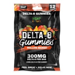 Hemp Bombs 300mg Mellow Mango Delta 8 Gummies