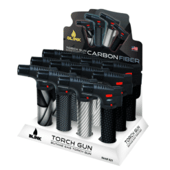 Blink 4" Carbon Fiber Butane Gas Torch Lighters - Image 1