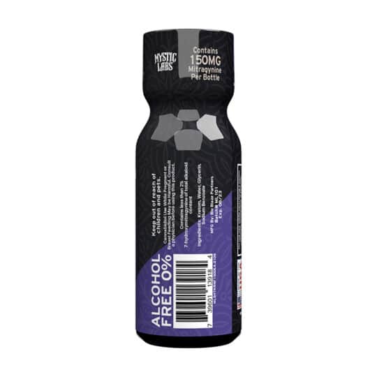 Mystic Labs MIT150 Kratom Shot 15ml right side of bottle