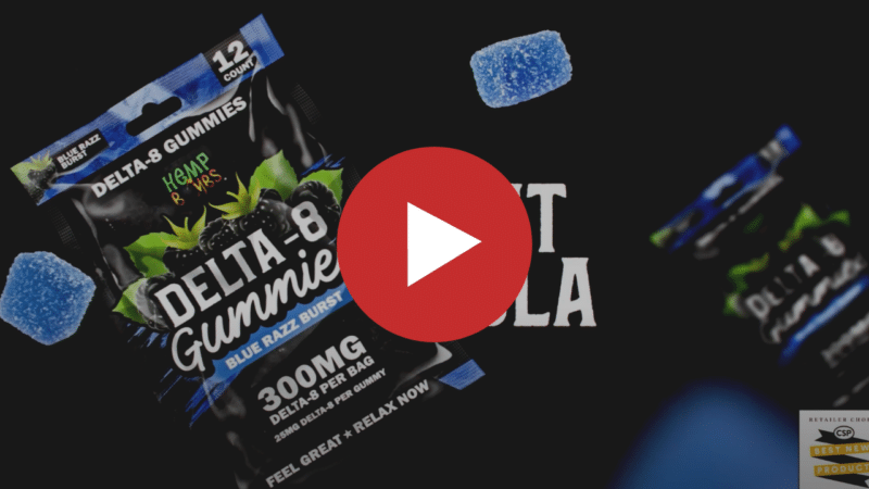 WATCH On YouTube: Blue Razz Burst Delta 8 Gummies