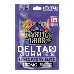 Mystic Labs 120mg Delta-9 Berry Gummies 12-pack