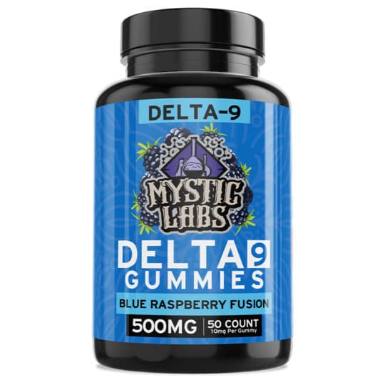 Mystic Labs 500mg Delta-9 Blue Raspberry Gummies 50ct