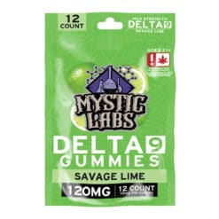 Mystic Labs 120mg Delta-9 Lime Gummies 12-pack