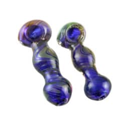 Glass Pipes 3.5" Gold Fumed Double Swirl - Image 1