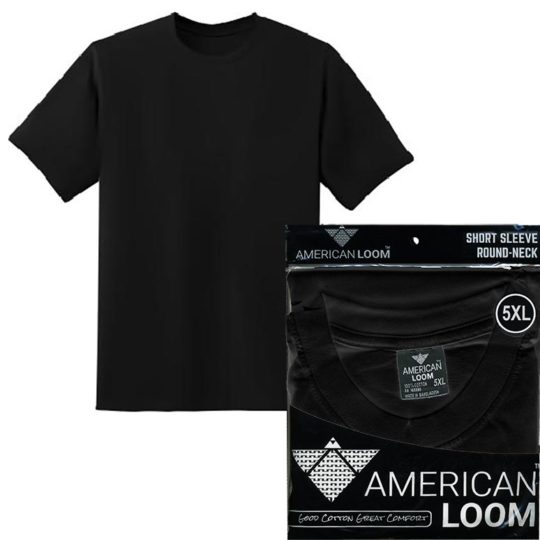 Black 5XL Sleeve Crew Neck T-Shirts - Wholesale - CB Distributors