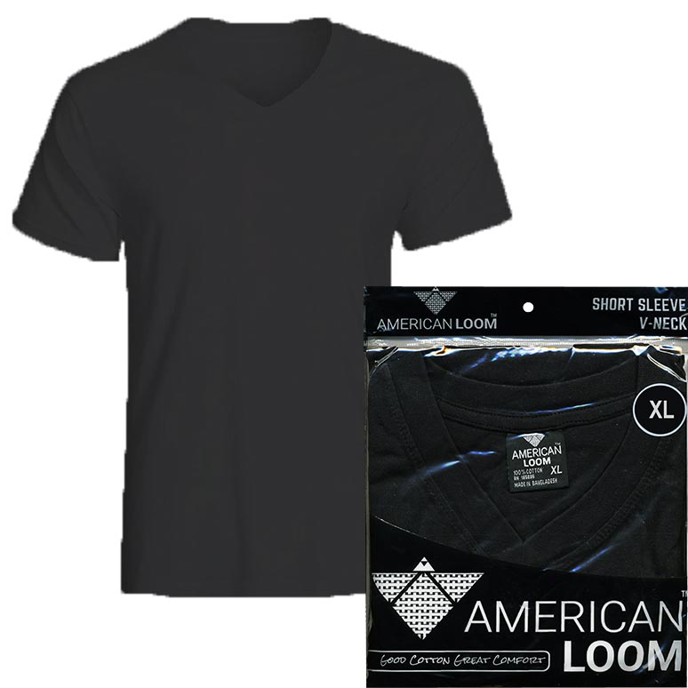 Black XL Short Sleeve VNeck TShirts Buy Wholesale CB Distributors
