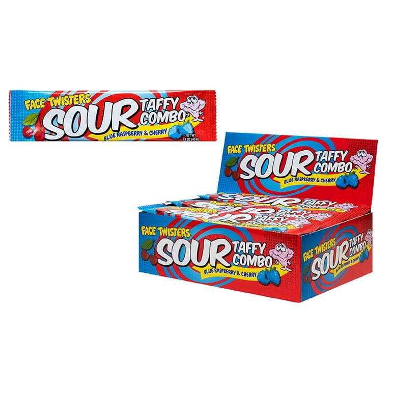 Face Twister Sour Taffy Combo Blue Ras & Cherry CB Distributors