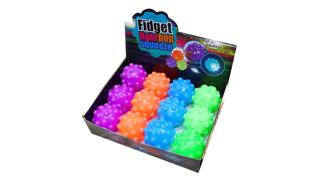 Light Up, Squeeze, Pop It Ball Fidget Toy - Wholesale - CB Distributors
