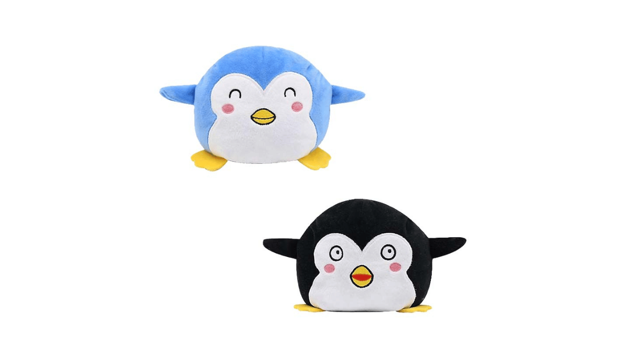 reversible penguin plush