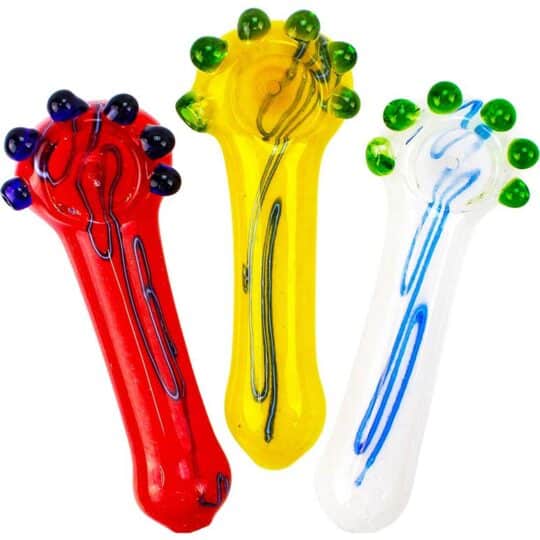 GLASS PIPES 4" DOTS 6/DSP 1/CS