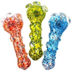 GLASS PIPES 4" HEAVY DOTS STYLE 1 1/DSP 1/CS