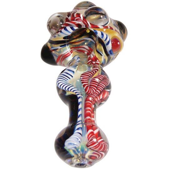 GLASS PIPES 4" MARBLE SPOON 6/DSP 1/CS