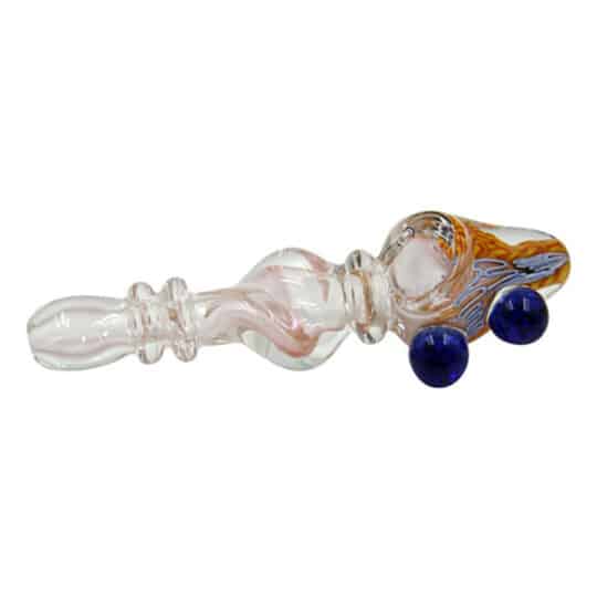 GLASS PIPES 6" FUMED W/TWIST & DOTS 1/DSP 1/CS