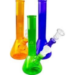 GLASS WATER PIPES 8" ASST COLORS 4/DSP 1/CS