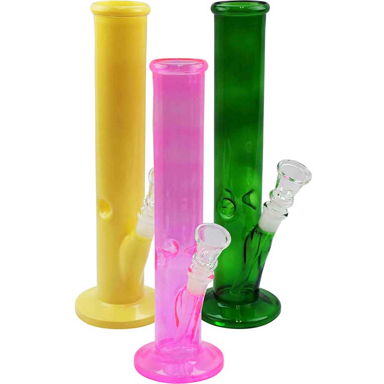 GLASS WATER PIPES 10" ASST COLORS 2/DSP 1/CS