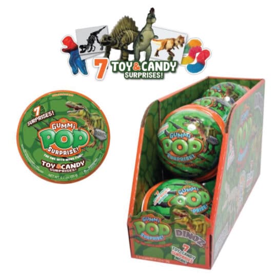 Dinosaur Gummi Pop Surprise Ball