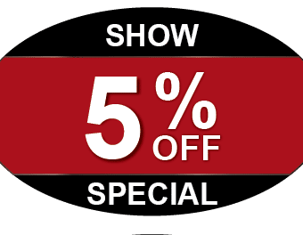 5% Off Show Special Sign