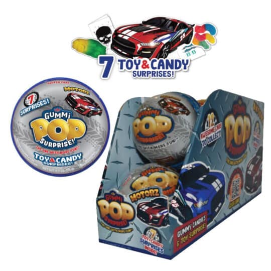 Motorz Gummy Pop Surprise Ball display