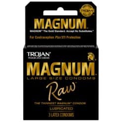 TROJAN MAGNUM RAW 3CT CONDOMS 6/DSP 8/CS BLK/GLD