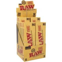 RAW CLASSIC KING PRE-ROLL CONES 20PK 12/DSP 8/CS