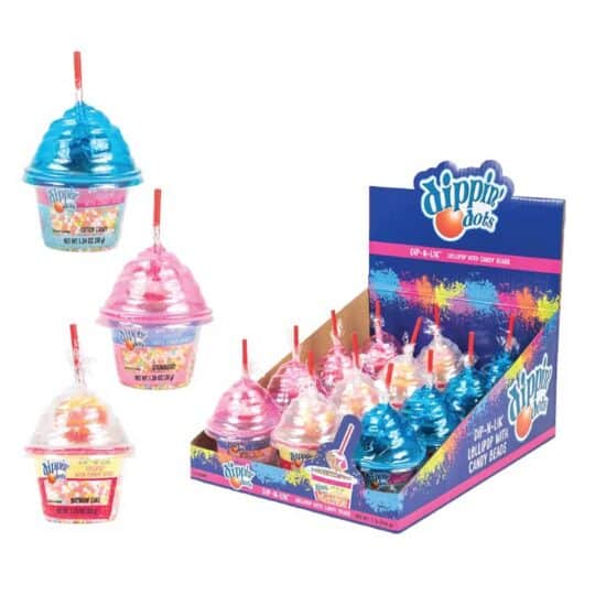 DIPPIN' DOTS DIP-N-LIK LOLLIPOP & CANDY BEADS 12/DS 8/CS