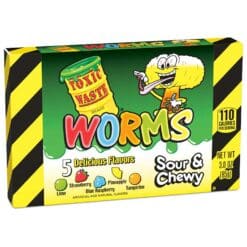 TOXIC WASTE WORMS SOUR & CHEWY 3OZ BOX 12/DSP 4/CS