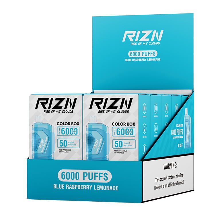 RIZN Color Box Blue Raspberry Lemonade Rechargeable Vape