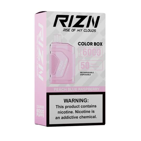COLOR BOX Peach Blue Raspberry Vaping Device one vape box.