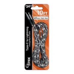CBTEK IPHONE TYPE-C CAMO NYLON $24.99 CABLES 5/DSP 20/CS