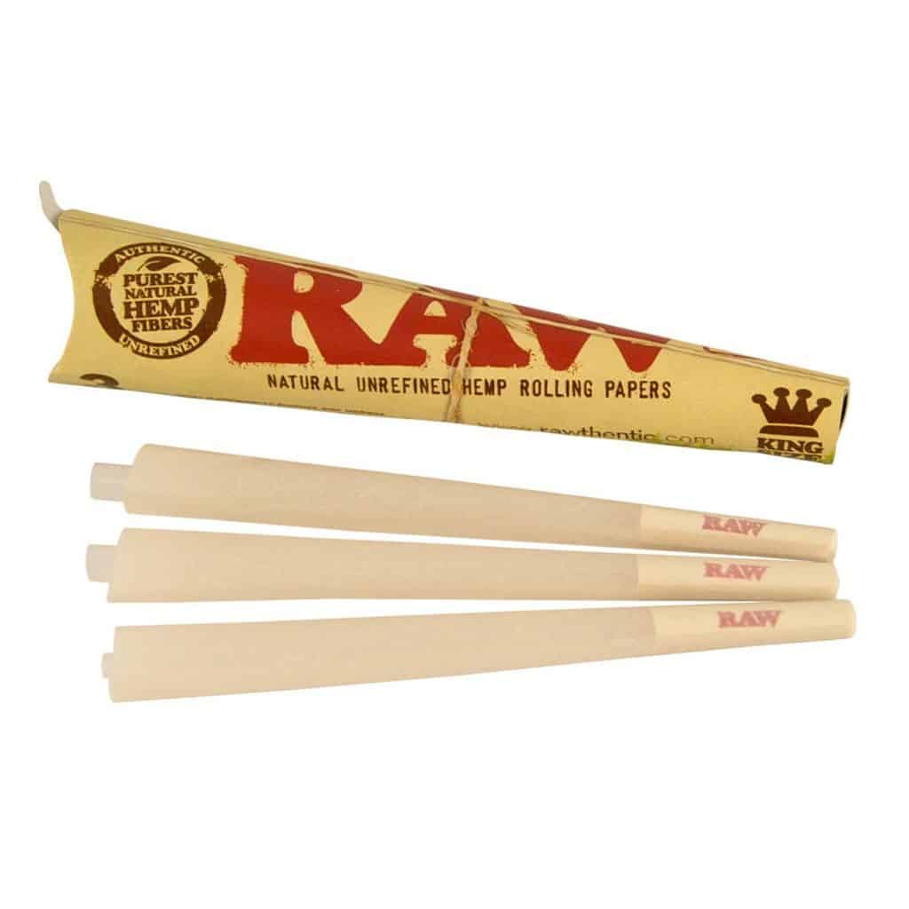 30-436OR-K-RAW-Organic-Hemp-King Cones-3pk-single cones